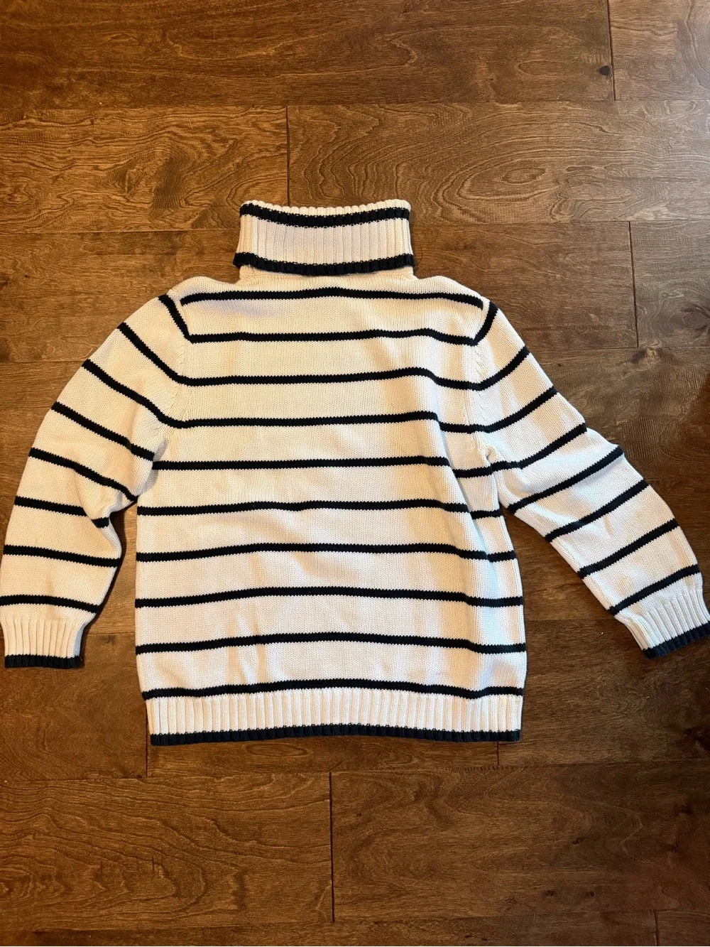 Striped turtleneck sweater